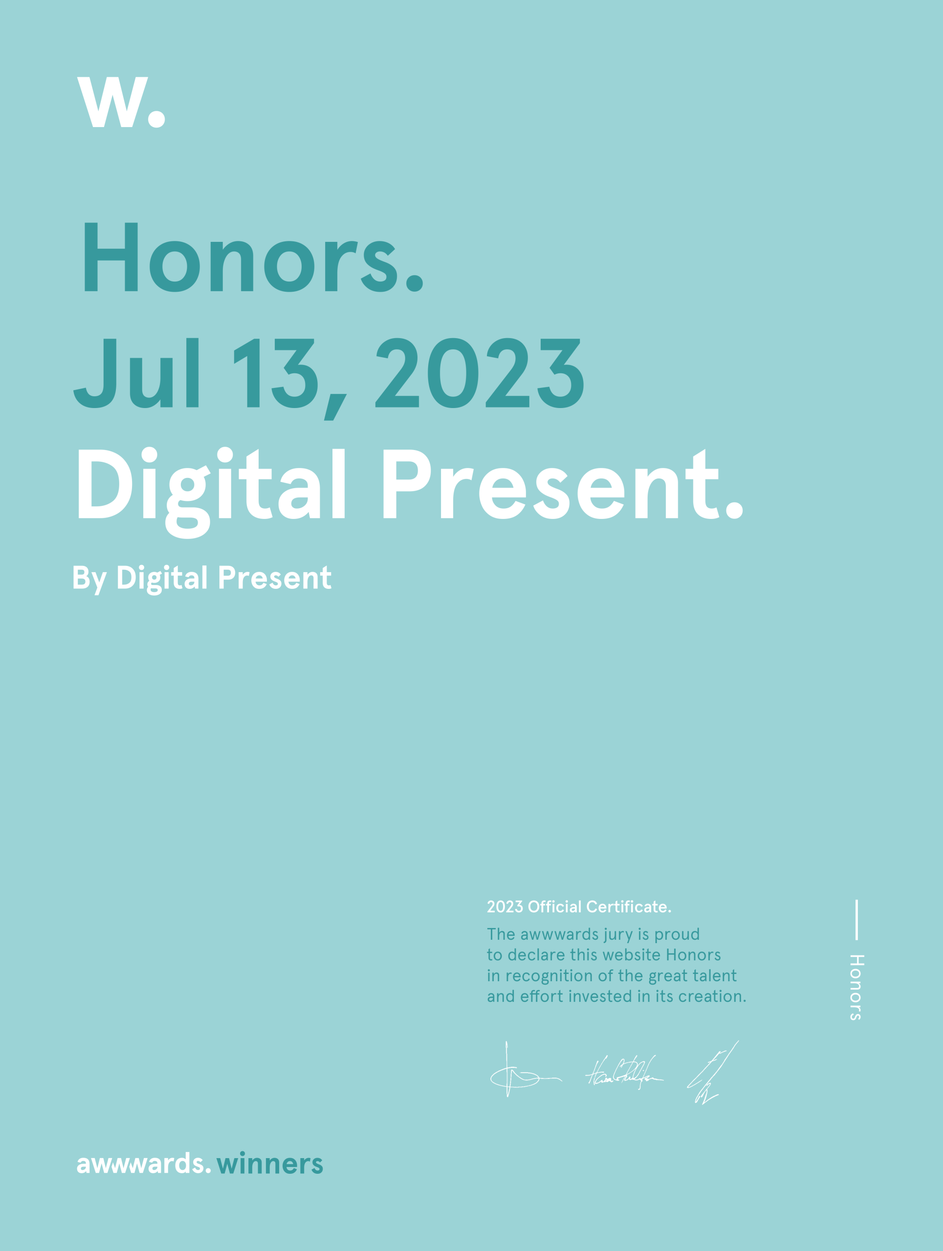 Honorable Mention - Digital Present